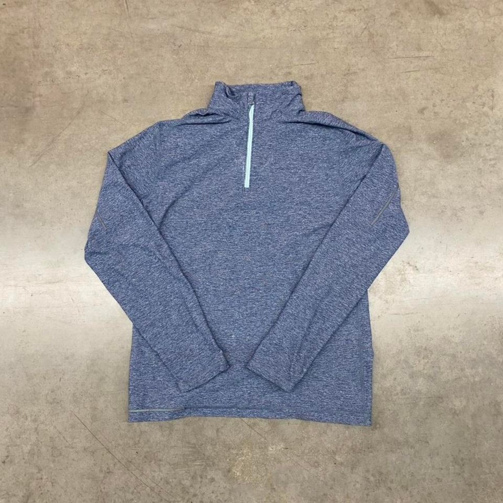 Lululemon 1/4 Zip Pullover Mens Size M Blue Performance Gym‎ Workout Active